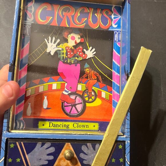 Circus Dancing Clown Vtg Music Box Small World song Taiwan R.O.C. animated show - Picture 9 of 16